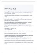 FCTC Final Test with 100% correct Answers