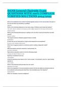 DANB General Chairside Exam QUESTIONS WITH 100&percnt; COMPLETE VERIFIED SOLUTIONS 2024&sol;2025