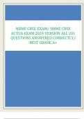 NBME CBSE EXAM/ NBME CBSE  ACTUA EXAM 2024 VERSION ALL 201  QUESTIONS ANSWERED CORRECTLY/  BEST GRADE A+