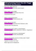 Pathophysiology Exam One &lpar;Dr&period; Flagg&rpar; Questions And Answers 