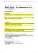 NR446 Exam 1 Review questions and answers latest