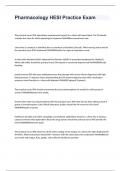 Pharmacology HESI Practice Exam Questions And Answers 2024