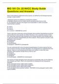 BIO 101 Ch. 22 NVCC Study Guide Questions and Answers