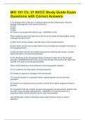 BIO 101 Ch. 21 NVCC Study Guide Exam Questions with Correct Answers