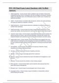 PSY 120 Final Exam Latest Questions with Verified Answers&period;
