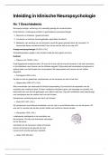 Goedkope duidelijke samenvatting&excl; Inleiding in klinische neuropsychologie