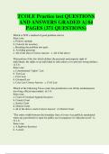 TCOLE Practice test QUESTIONS AND ANSWERS GRADED A| 84 PAGES (371 QUESTIONS)