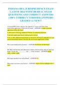 INDIANA HFA JURISPRUDENCE EXAM LATEST 2024 WITH 200 REAL EXAM  QUESTIONS AND CORRECT ANSWERS  &lpar;100&percnt; CORRECT VERIFIED ANSWERS  GRADED A&rpar; NEW&excl;&excl;