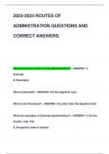 2023-2024 ROUTES OF  ADMNISTRATION QUESTIONS AND  CORRECT ANSWERS.
