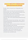 Chapter 8&colon; FIBER OPTIC COMMUNICATIONS EXAM QUESTIONS AND ANSWERS