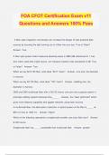 FOA CFOT Certification Exam v11 Questions and Answers 100&percnt; Pass