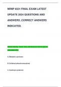 NRNP 6531 FINAL EXAM LATEST  UPDATE 2024 QUESTIONS AND  ANSWERS ,CORRECT ANSWERS  INDICATED.
