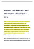 NRNP 6531 FINAL EXAM QUESTIONS  AND CORRECT ANSWERS (NOV 15  2021)