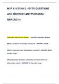 NUR 618 EXAM 2 –EYES QUESTIONS  AND CORRECT ANSWERS 2024.  GRADED A+