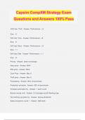 Capsim CompXM Strategy Exam Questions and Answers 100% Pass