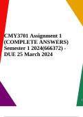 CMY3701 Assignment 1 (COMPLETE ANSWERS) Semester 1 2024(666372) - DUE 25 March 2024