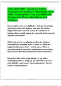 UHC 2024 AHIP - Medicare Basics Assessment (Medicare Advantage [non-SNP], Prescription Drug and Medicare Supplement Plans) Questions and Answers 