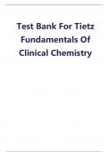Test Bank For Tietz Fundamentals Of Clinical Chemistry 