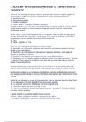 CFE Exam- Investigations &lpar;Questions & Answers&rpar; Solved To Score A&plus;