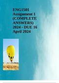 ENG1501 Assignment 1 (COMPLETE ANSWERS) 2024 - DUE 16 April 2024