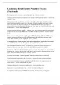 Louisiana Real Estate Practice Exams  &lpar;National&rpar;