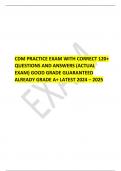 CDM PRACTICE EXAM WITH CORRECT 120&plus;  QUESTIONS AND ANSWERS &lpar;ACTUAL  EXAM&rpar; GOOD GRADE GUARANTEED  ALREADY GRADE A&plus; LATEST 2024 &ndash; 2025  