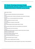 NY State Waxing License Exam QUESTIONS WITH COMPLETE 100&percnt; VERIFIED SOLUTIONS 2024&sol;2025