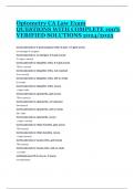 Optometry CA Law Exam QUESTIONS WITH COMPLETE 100&percnt; VERIFIED SOLUTIONS 2024&sol;2025