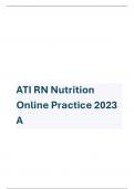 ATI RN Nutrition Online Practice 2023 A NEW!!!