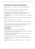 Real Estate Practice Exam Questions