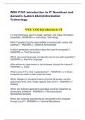 WGU C182 Introduction to IT Questions and Answers (Latest 2024)|Information Technology.. 