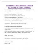 UST EXAM QUESTIONS WITH VERIFIED  SOLUTIONS TO STUDY AND PASS&period;