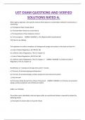 UST EXAM QUESTIONS AND VERFIED  SOLUTIONS RATED A