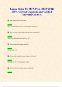 Kappa Alpha Psi MTA Prep (2023/ 2024) 100% Correct Questions and Verified Answers| Grade A
