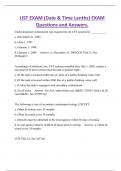 UST EXAM &lpar;Date & Time Lengths&rpar; EXAM  Questions and Answers&period;