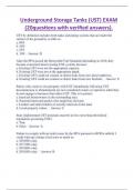 Underground Storage Tanks &lpar;UST&rpar; EXAM &lpar;20questions with verified answers&rpar;&period;