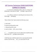UST Service Technician EXAM QUESTIONS  CORRECTLY SOLVED&period;