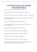 UST EXAM Questions with VERIFIED  SOLUTIONS RATED A&period;