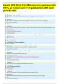Bundle Of 8 ISSA EXAMS&lpar;Answers&rpar; questions with 100&percnt; all correct answers Updated2024&sol;2025 most passed exam&period;