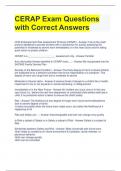 CERAP Exam Questions with Correct Answers