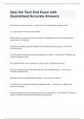 Hesi Vet Tech Exit Exam with Guaranteed Accurate Answers