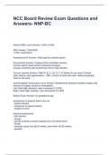 NCC Board Review Exam Questions and Answers- NNP-BC