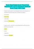 National Real Estate Exam Questions  and Answers 100% Pass