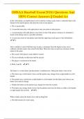 OHSAA Baseball Exam&lpar;2024&rpar; Questions And 100&percnt; Correct Answers &vert;&vert; Graded A&plus;