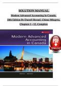 Solution Manual For Modern Advanced Accounting In Canada, 10th Edition By Darrell Herauf, Chima Mbagwu, Verified Chapters 1 - 12, Complete Newest Version