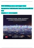 TEST BANK For Operations and Supply Chain Management&comma; 17th Edition by &lpar;F&period; Robert Jacobs&comma; 2024&rpar;&comma; Verified Chapters 1 - 22&comma; Complete Newest Version