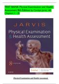 TEST BANK For Physical Examination and Health Assessment 8th Edition, by Carolyn Jarvis, Verified Chapters 1 - 32, Complete Newest Version