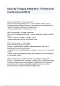 Security Program Integration Professional Certification &lpar;SPIPC&rpar;