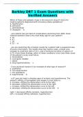 Barkley DRT 1 Exam Questions with Verified Answers