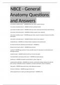 NBCE - General Anatomy    Questions and Answers       